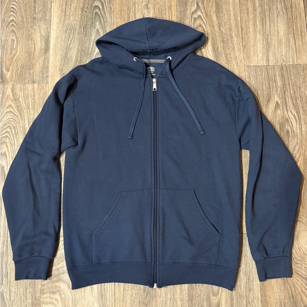 Athletic Works Men's Dark Blue Zip-Up Sweater